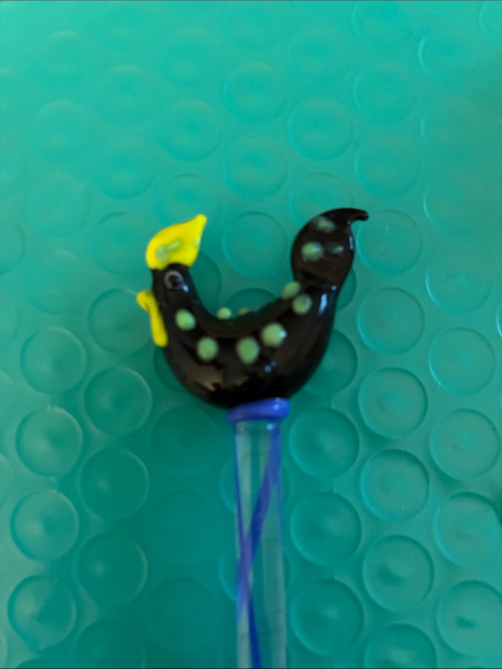 Colorful Glass Rooster drink stirrers— Set of 3 - Picture 4 of 4